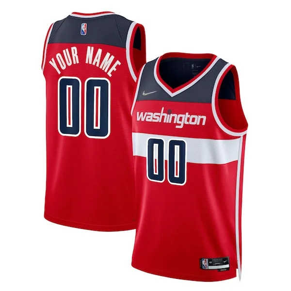Magnifico Comodo Eccezionale Washington Wizards Nike 2021/22 Diamond Swingman Custom Jersey Icon Edition Red per gli appassionati