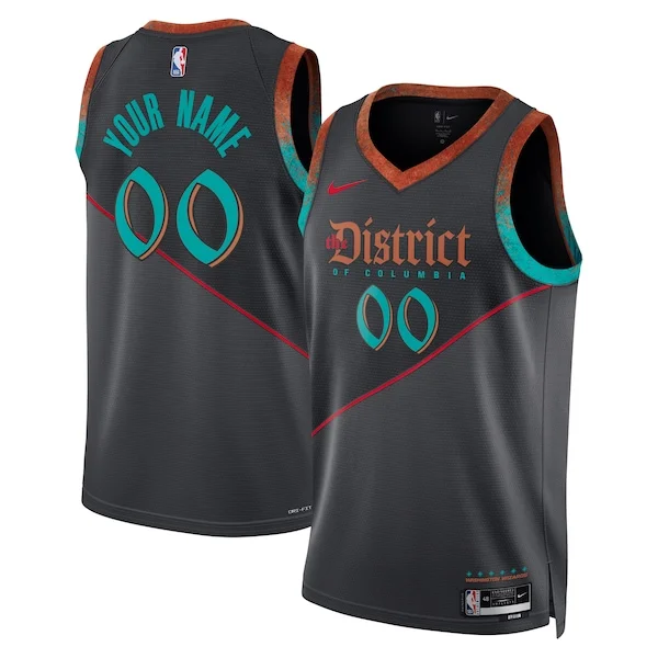 Stupendo Washington Wizards Nike Unisex 2023/24 Custom Swingman Jersey Black City Edition per gli appassionati