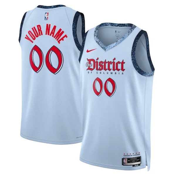 Accattivante Prestigioso Moderno Washington Wizards Nike Unisex 2024/25 Custom Swingman Jersey City Edition Powder Blue per gli appassionati