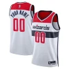 Attraente Washington Wizards Nike Unisex Swingman Custom Jersey White Association Edition per gli appassionati