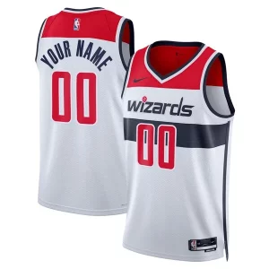 Attraente Washington Wizards Nike Unisex Swingman Custom Jersey White Association Edition per gli appassionati
