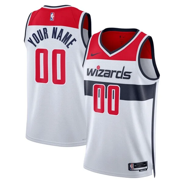 Attraente Washington Wizards Nike Unisex Swingman Custom Jersey White Association Edition per gli appassionati