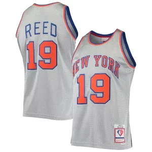 Classico Willis Reed New York Knicks 75th Anniversary 1969/70 Hardwood Classics Swingman Jersey Silver per gli appassionati