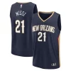 Pratico Meraviglioso Yves Missi New Orleans Pelicans 2024 NBA Draft Fast Break Player Jersey Icon Edition Navy per gli appassionati