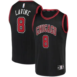 Eccezionale Zach LaVine Chicago Bulls Fast Break Team Replica Jersey Black Statement Edition per gli appassionati