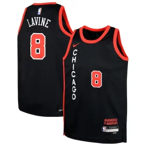 Fantastico Zach LaVine Chicago Bulls Nike Youth Swingman Replica Jersey City Edition Black per gli appassionati