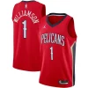 Classico Lussuoso Zion Williamson New Orleans Pelicans Jordan Brand 2020/21 Swingman Jersey Statement Edition Red per gli appassionati