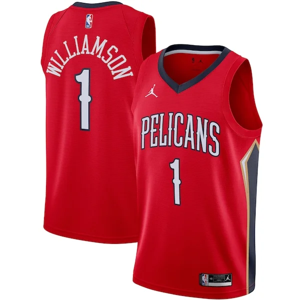 Classico Lussuoso Zion Williamson New Orleans Pelicans Jordan Brand 2020/21 Swingman Jersey Statement Edition Red per gli appassionati