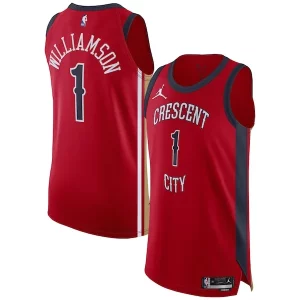 Raffinato Zion Williamson New Orleans Pelicans Jordan Brand Authentic Jersey Association Edition Red per gli appassionati
