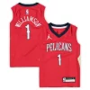 Accattivante Fascinante Zion Williamson New Orleans Pelicans Jordan Brand Preschool 2020/21 Fast Break Replica Jersey Statement Edition Red per gli appassionati