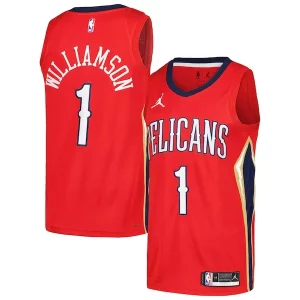 Accattivante Duraturo Zion Williamson New Orleans Pelicans Jordan Brand Swingman Player Jersey Statement Edition Red per gli appassionati