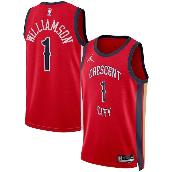 Attraente Zion Williamson New Orleans Pelicans Jordan Brand Unisex Swingman Jersey Statement Edition Red per gli appassionati
