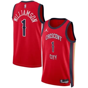 Comodo Zion Williamson New Orleans Pelicans Jordan Brand Unisex Swingman Jersey Statement Edition Red per gli appassionati