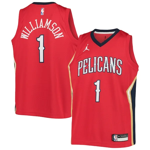 Comodo Raffinato Meraviglioso Zion Williamson New Orleans Pelicans Jordan Brand Youth 2020/21 Swingman Player Jersey Statement Edition Red per gli appassionati