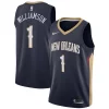 Magnifico Delizioso Zion Williamson New Orleans Pelicans Nike 2019 NBA Draft First Round Pick Swingman Jersey Navy Icon Edition/White per gli appassionati