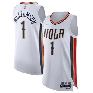 Delizioso Fantastico Moderno Zion Williamson New Orleans Pelicans Nike 2021/22 Swingman Jersey City Edition White per gli appassionati