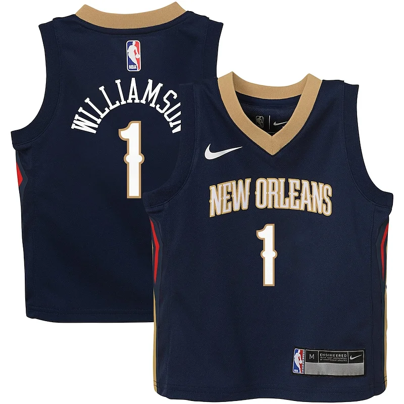 Bellissimo Cool Fantastico Zion Williamson New Orleans Pelicans Nike Preschool Swingman Player Jersey Icon Edition Navy per gli appassionati