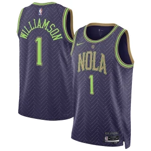 Bellissimo Lussuoso Zion Williamson New Orleans Pelicans Nike Unisex 2024/25 Swingman Player Jersey City Edition Purple per gli appassionati