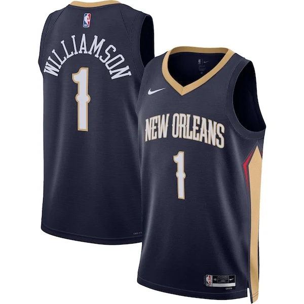 Meraviglioso Carino Bellissimo Zion Williamson New Orleans Pelicans Nike Unisex Swingman Jersey Icon Edition Navy/White per gli appassionati