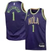 Accattivante Zion Williamson New Orleans Pelicans Nike Youth 2024/25 Swingman Player Jersey City Edition Purple per gli appassionati