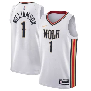 Comodo Zion Williamson New Orleans Pelicans Nike Youth Swingman Jersey City Edition White per gli appassionati