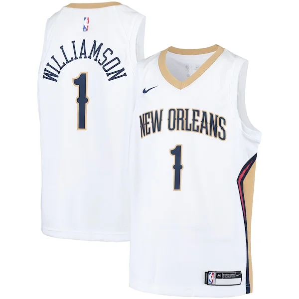 Duraturo Elegante Zion Williamson New Orleans Pelicans Nike Youth Swingman Player Jersey Association Edition White/Navy per gli appassionati