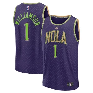 Classico Zion Williamson New Orleans Pelicans 2024/25 Fast Break Player Jersey City Edition Purple per gli appassionati