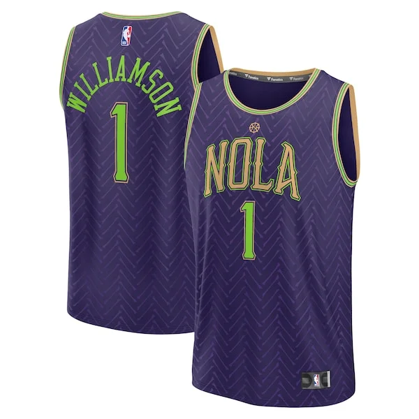 Classico Zion Williamson New Orleans Pelicans 2024/25 Fast Break Player Jersey City Edition Purple per gli appassionati
